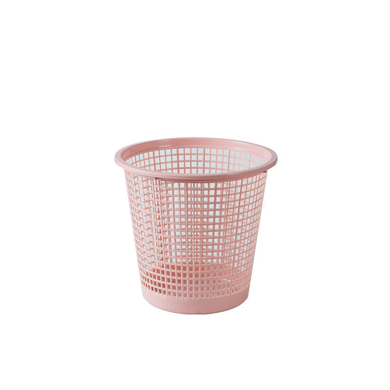 Pink Round Lattice Wastebasket, 27 x 26 cm