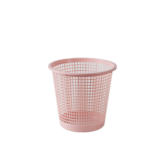 Pink Round Lattice Wastebasket, 27 x 26 cm